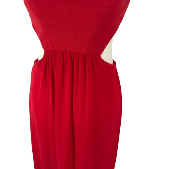 BCBGMAXAZRIA Red Cutout Back Gown - Picture 8 of 10